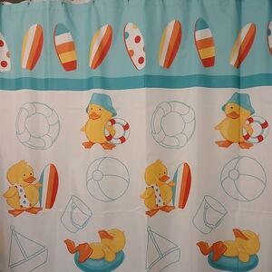 Saturday Knight Quackers Beach Ducks Shower Curtain